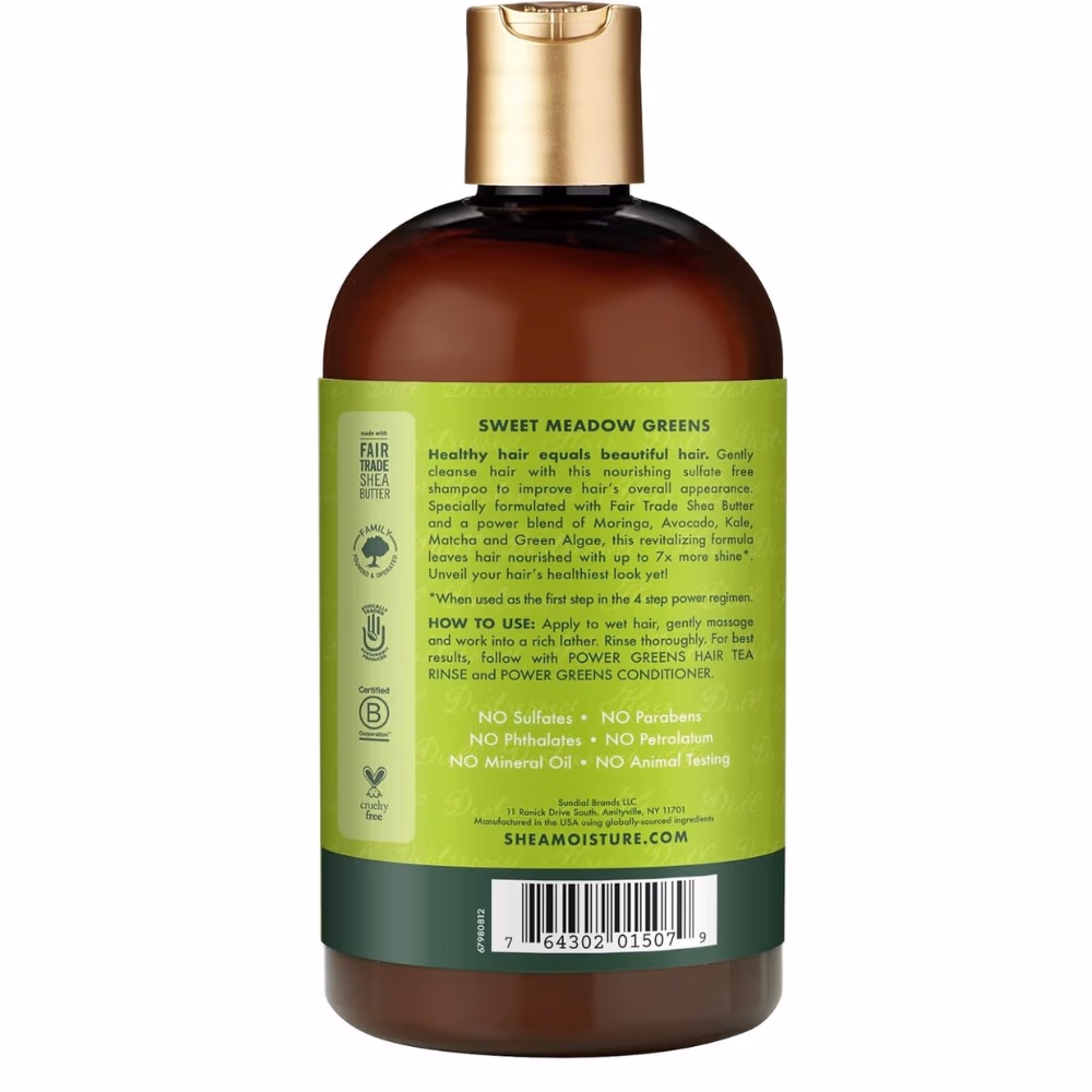 Shea Moisture Moringa & Avocado Power Greens Shampoo 384ml 2