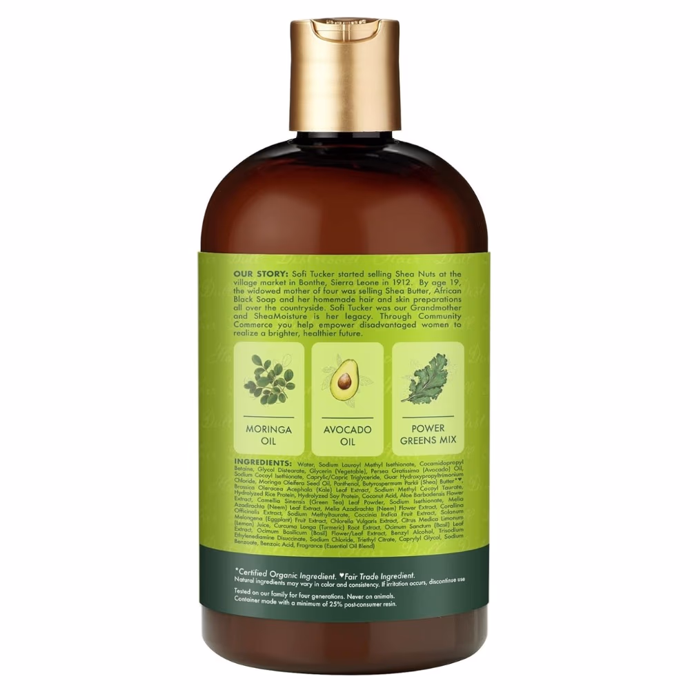 Shea Moisture Moringa & Avocado Power Greens Shampoo 384ml 3