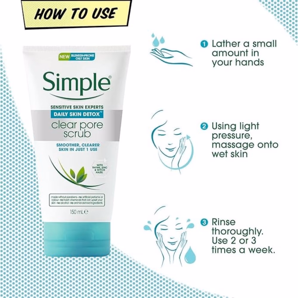 Simple Clear Pore Scrub 150ML 3