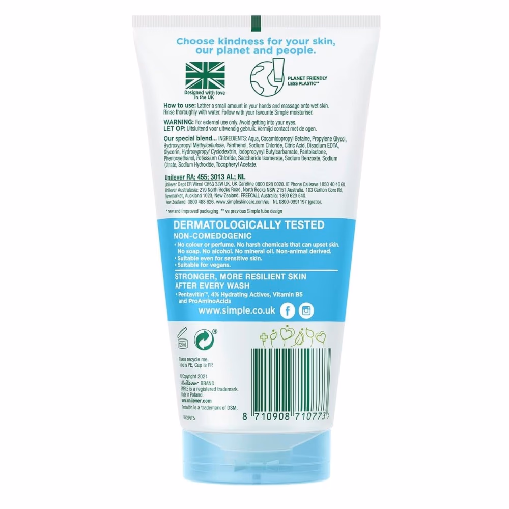 Simple Micellar Facial Gel Wash 150ML 2