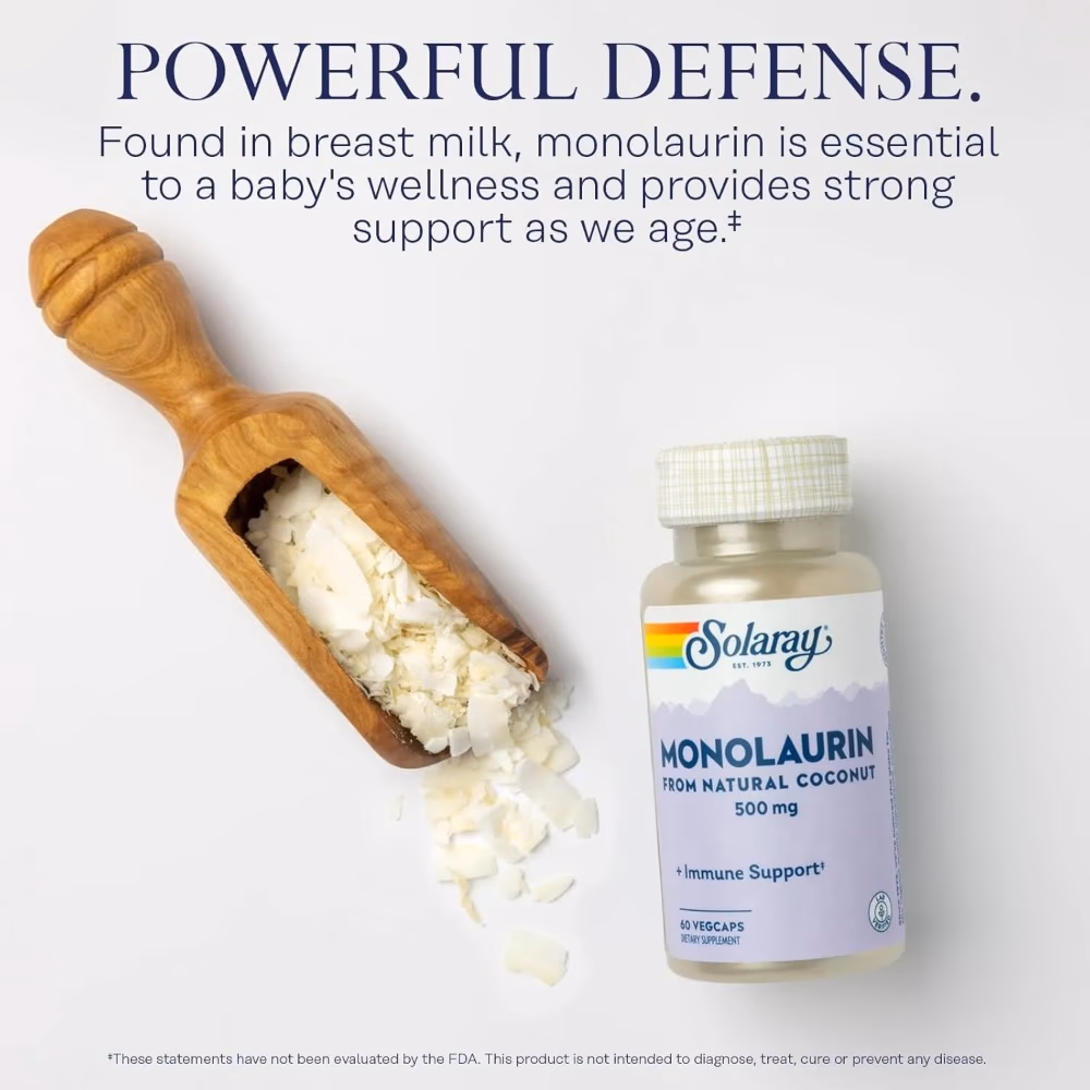 Solaray Monolaurin 500mg -60 Capsules 4