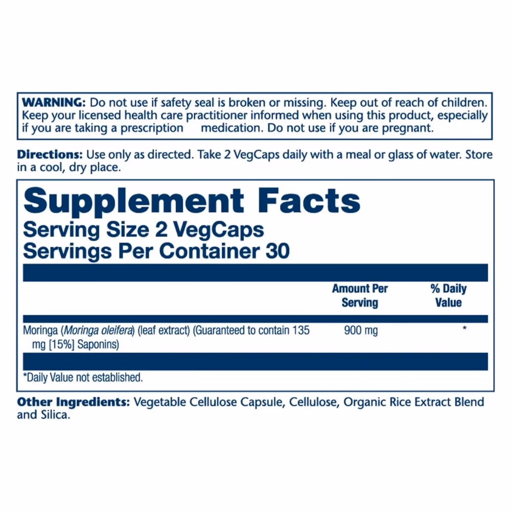 Solaray Moringa 900mg -60 Capsules 2