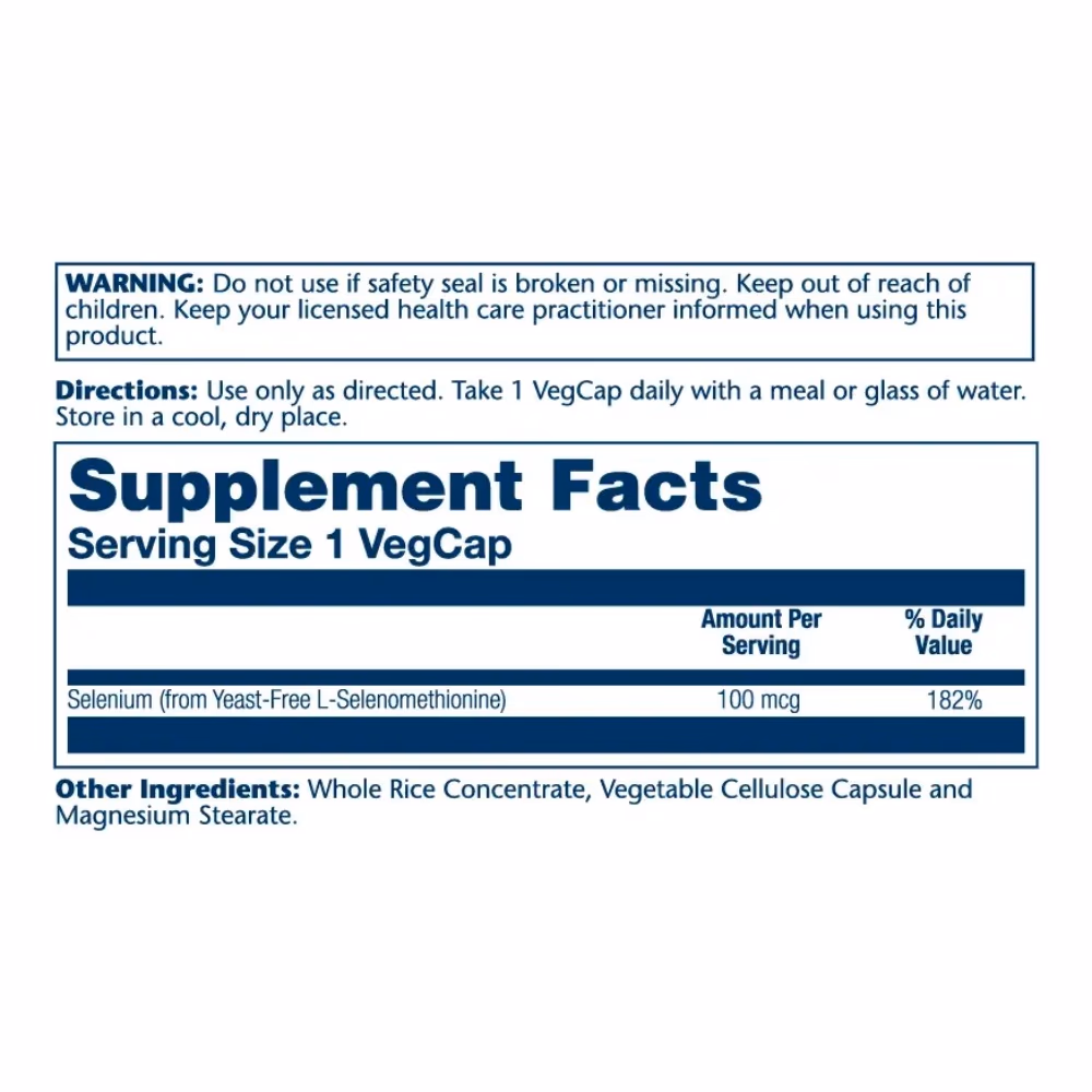 Solaray Selenium 100mcg - 90 Capsules 2