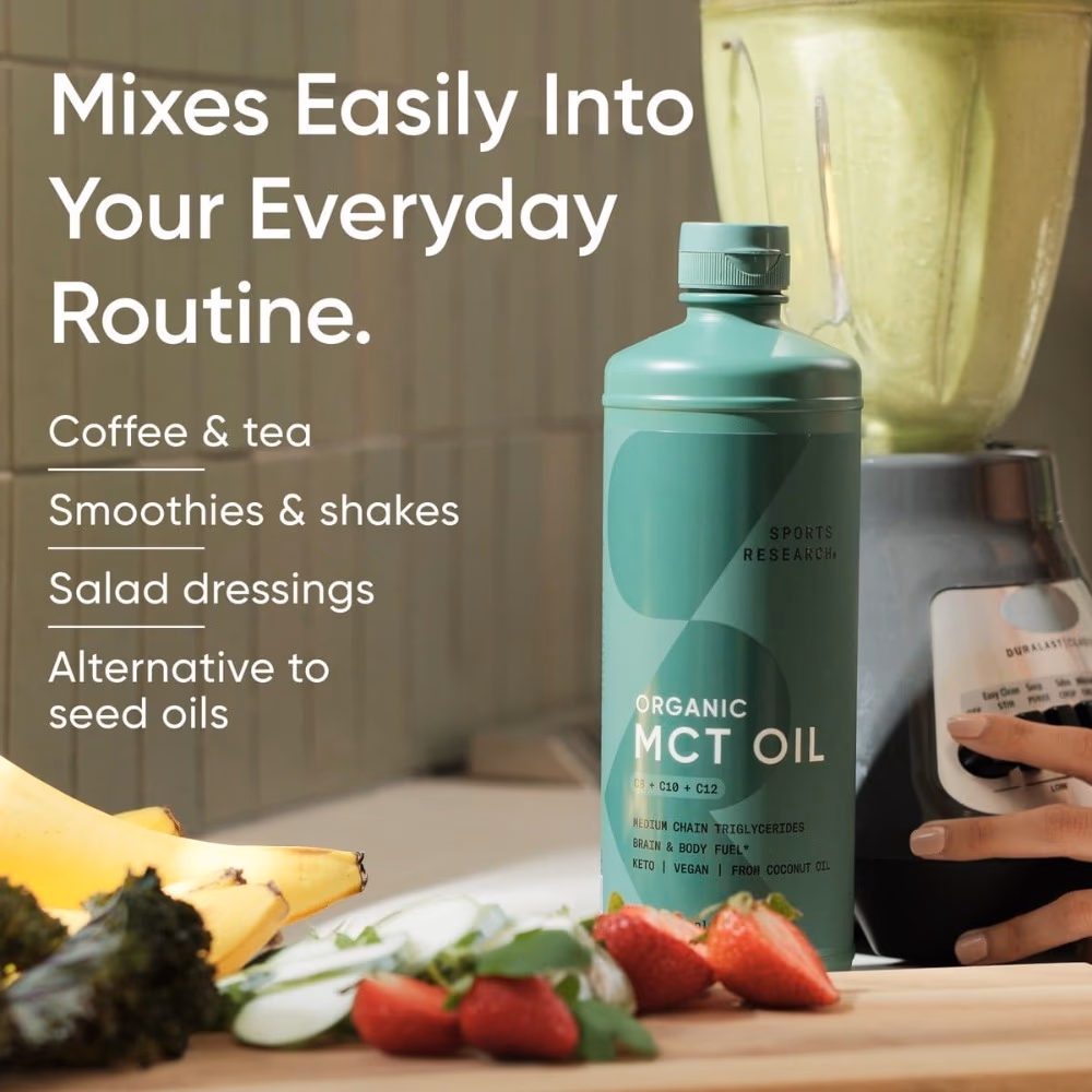 Sports Research Organic MCT Oil C8+C10+C12 - 473ml 4