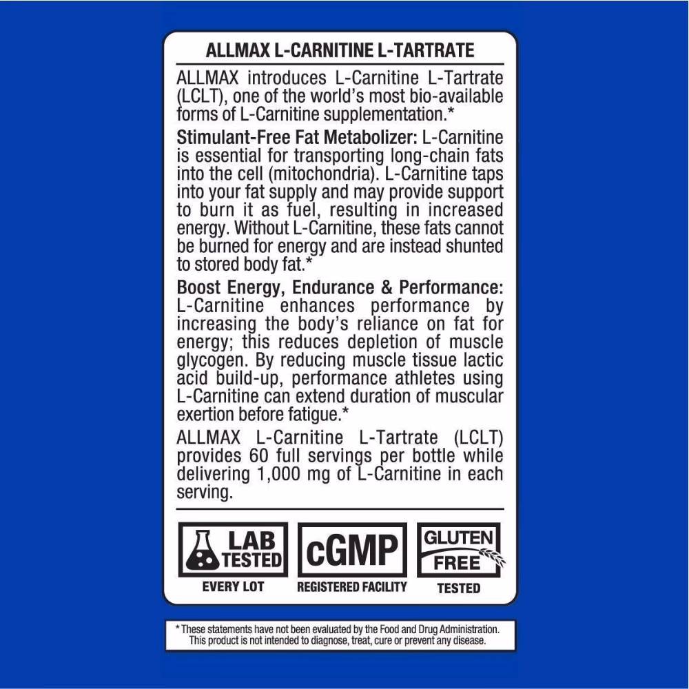 Allmax L-Carnitine Cap 120 Capsules 3