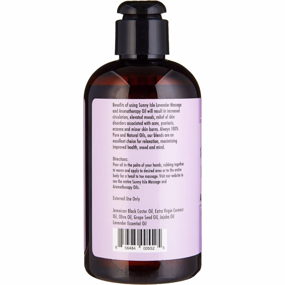 Sunny Isle Massage Aromatherapy Oil Lavender 8oz 2