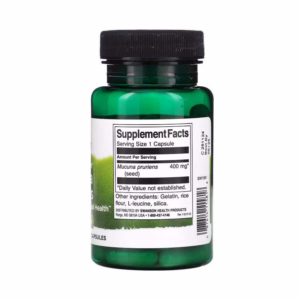 Swanson Mucuna Pruriens 60 Capsules  2
