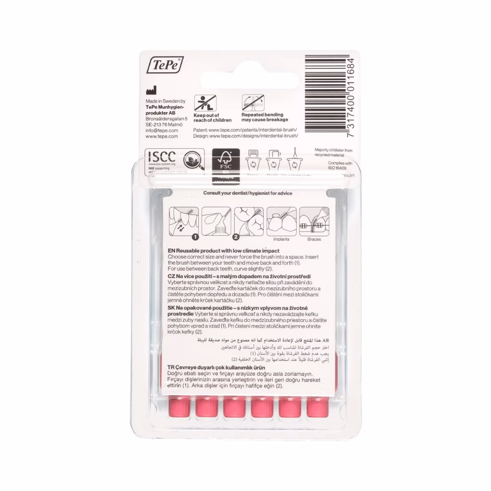 Tepe Interdental Brush Size 0 Pink - 6  Interdental Brushes 2