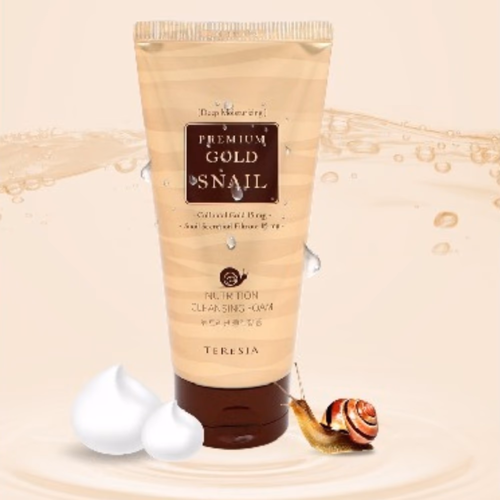 Teresia Premium Gold Snail Cleansing Foam 150g 2