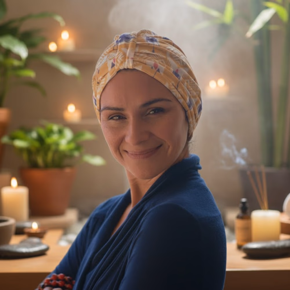 Terra Spa + Bath Cap Scrunchie  2
