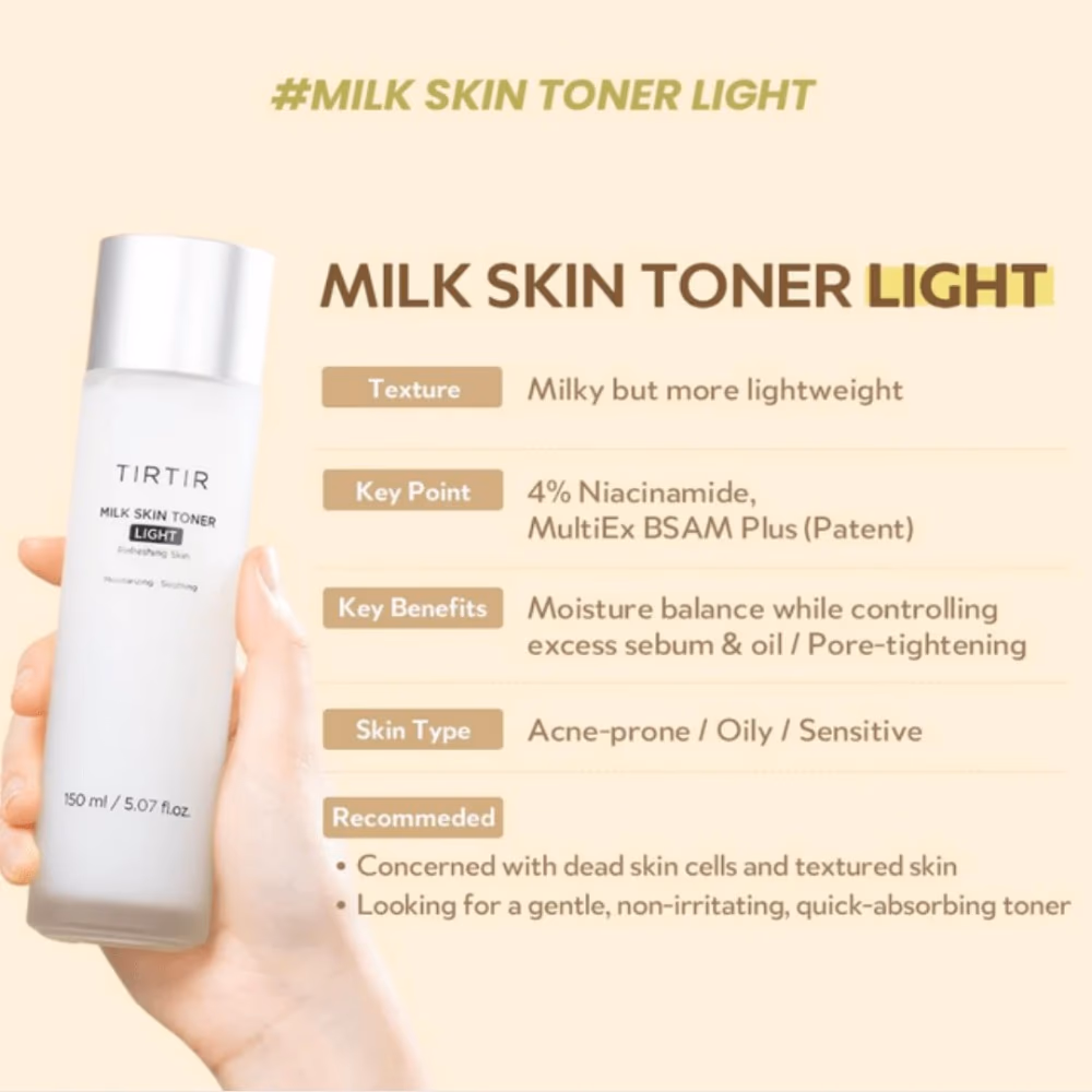 Tirtir Milk Skin Toner Light Refreshing Skin 150ml 5