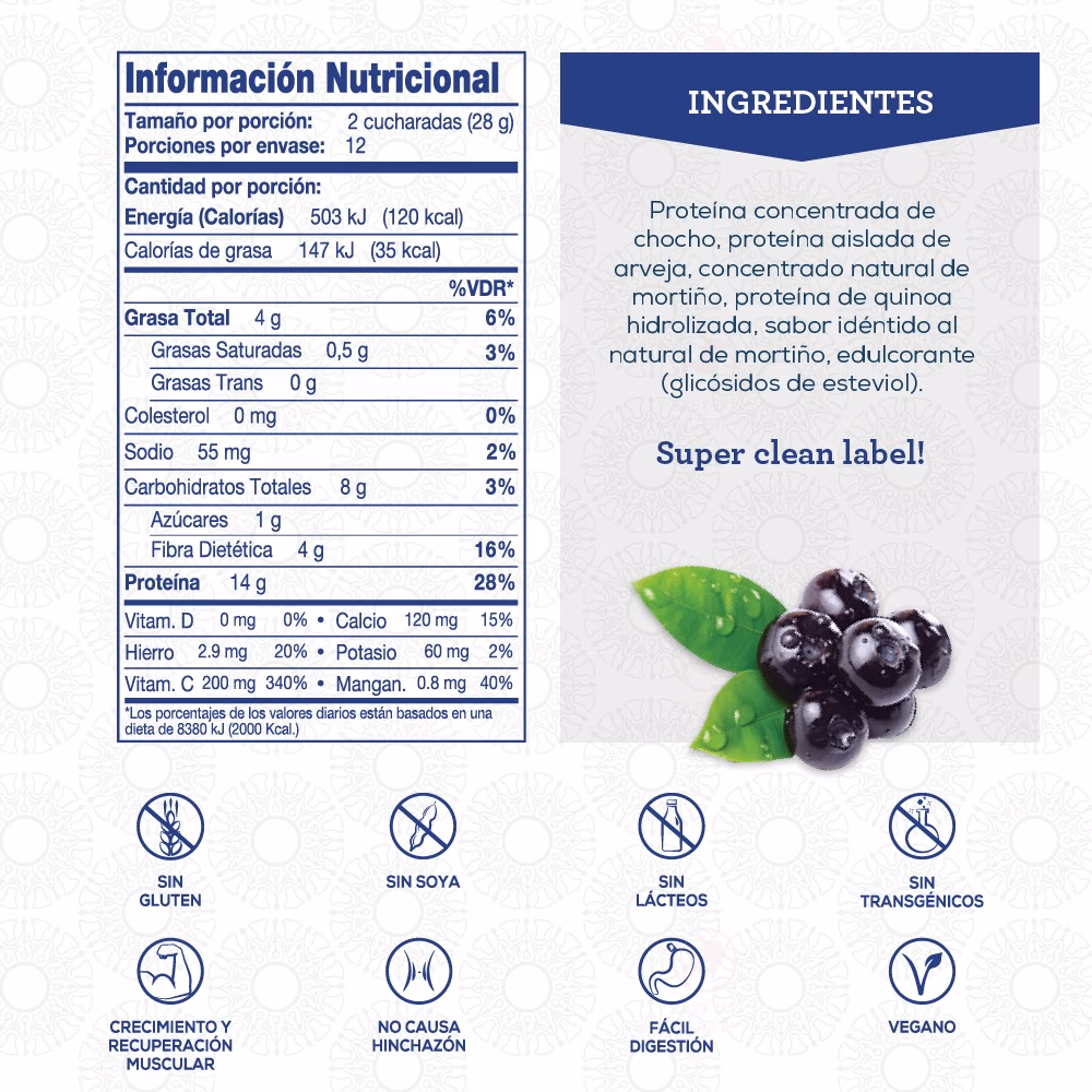 Awa Superfood Protein Smoothie Wild Andean Blueberry 336g 3