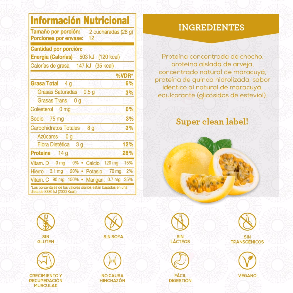 Awa Superfood Protein Smoothie Passion Fruit 336g 2