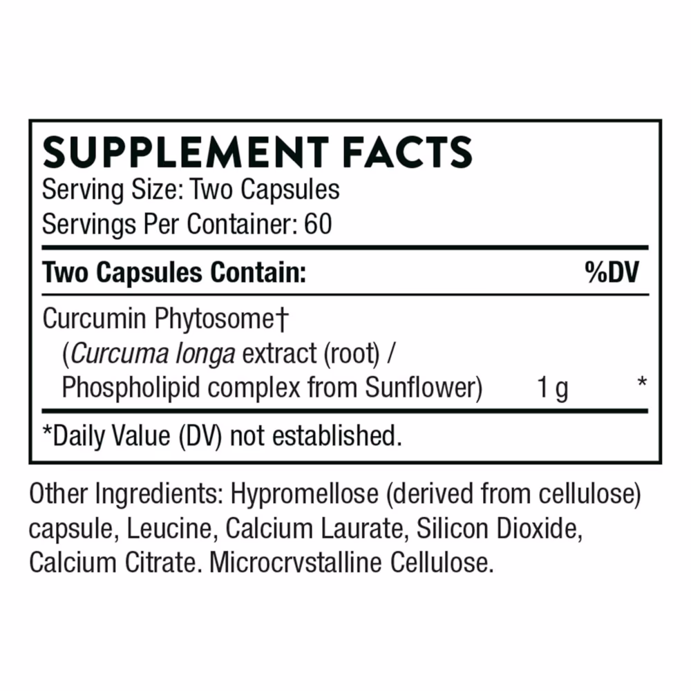 Thorne Curcumin Phytosome 1000mg - 120 Capsules 2