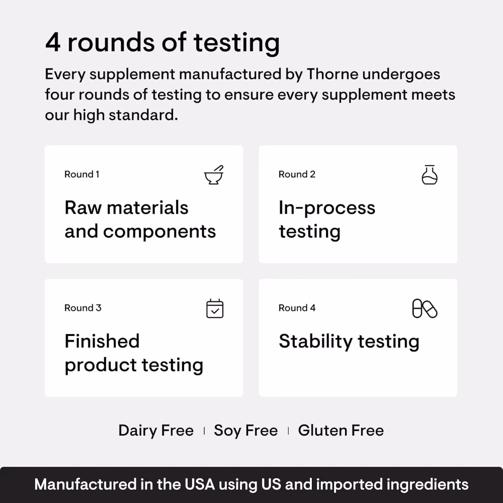 Thorne Magnesium Glycinate - 90 Capsules 3