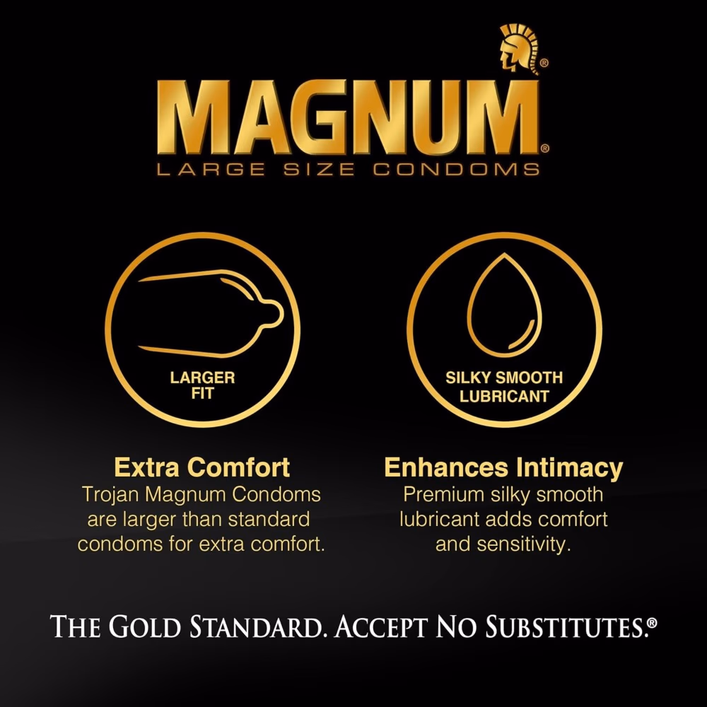 Trojan Magnum XL Lubricated Latex - 12Condoms 2
