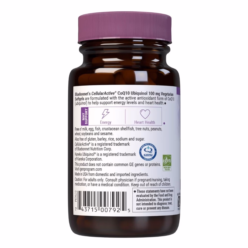 Bluebonnet Ubiquinol 100mg 30 Veg Softgels 3