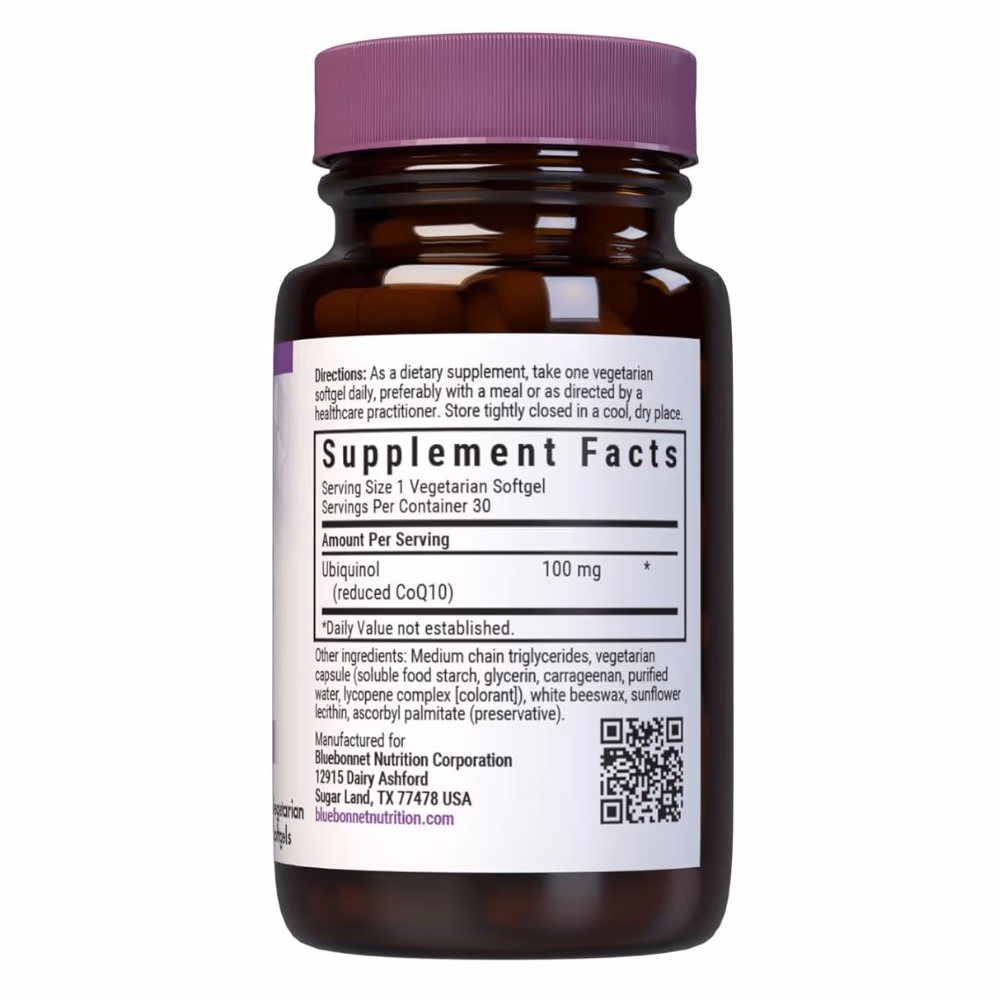 Bluebonnet Ubiquinol 100mg 30 Veg Softgels 2