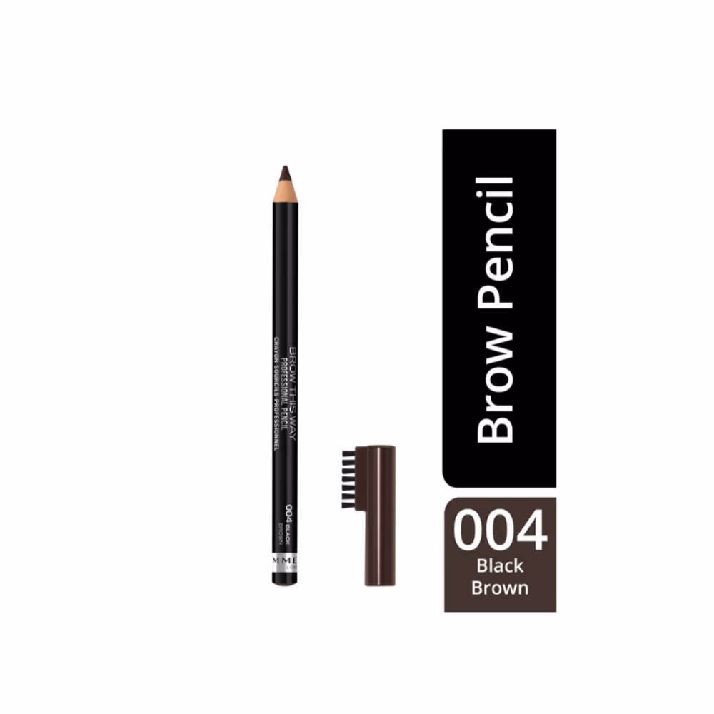 Rimmel Brow This Way Eyebrow Pencil 004 Black Brown 3