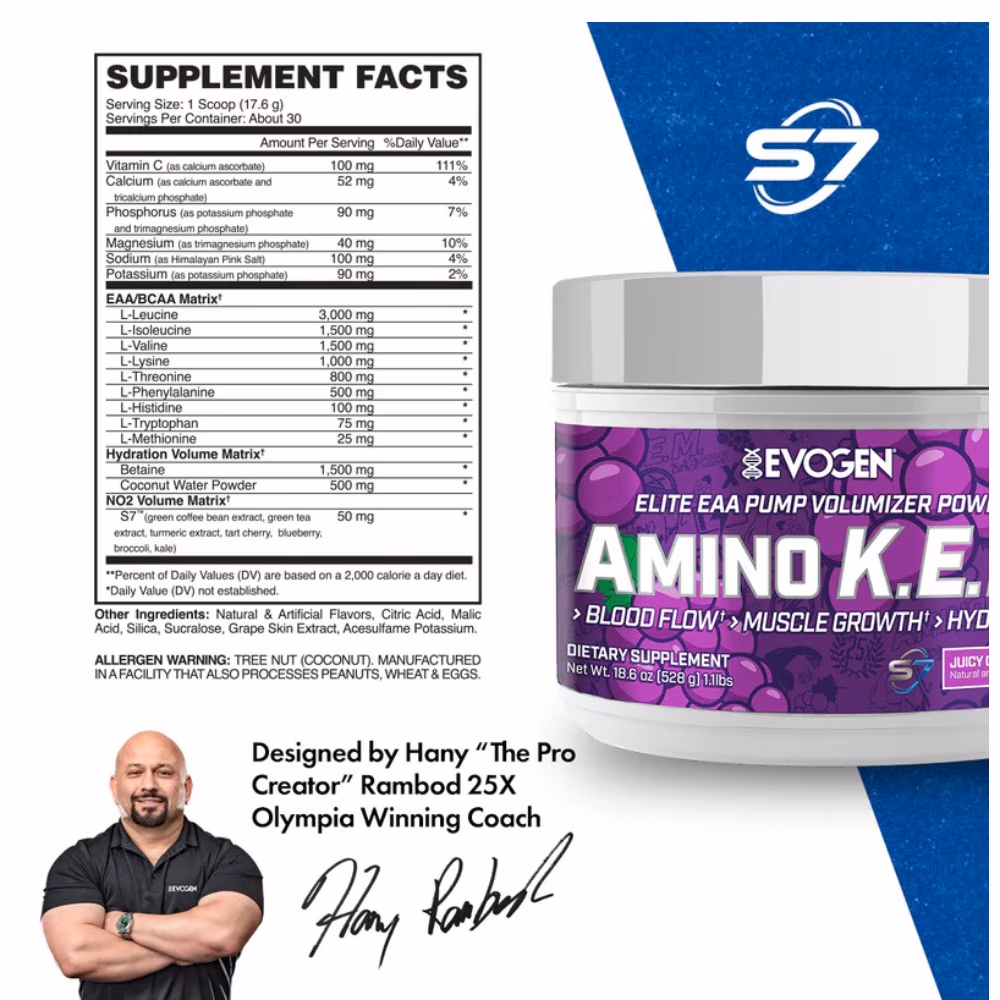 Evogen Amino K.E.M. Juicy Grape 528g 3