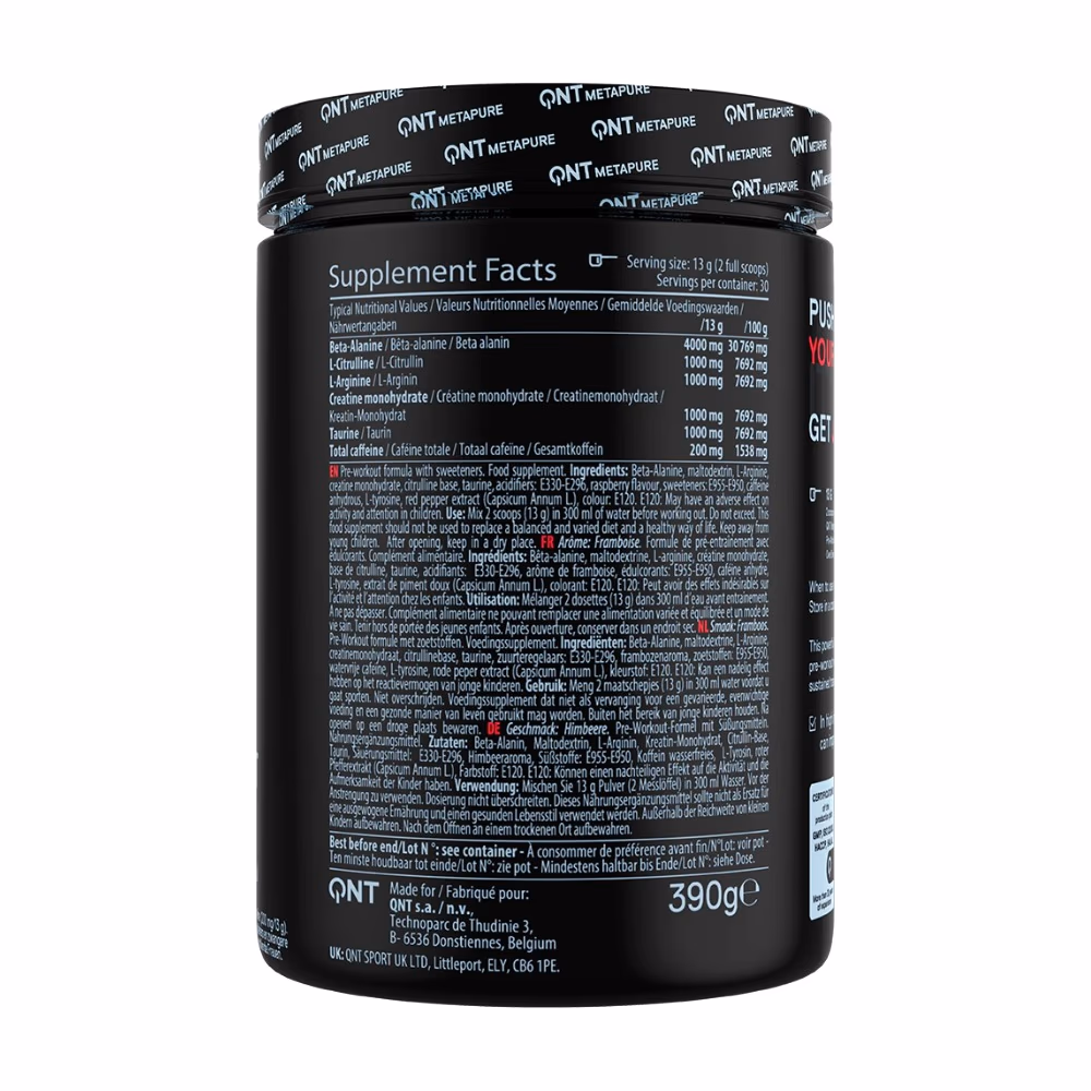 QNT Metapure Pre-Workout Raspberry Killer 30 Servings 2