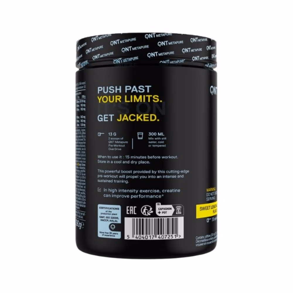 QNT Metapure Pre-Workout Sweet Lemonade 30 Servings 2