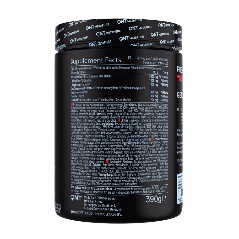 QNT Metapure Pre-Workout Wild Cherry 30 Servings 2