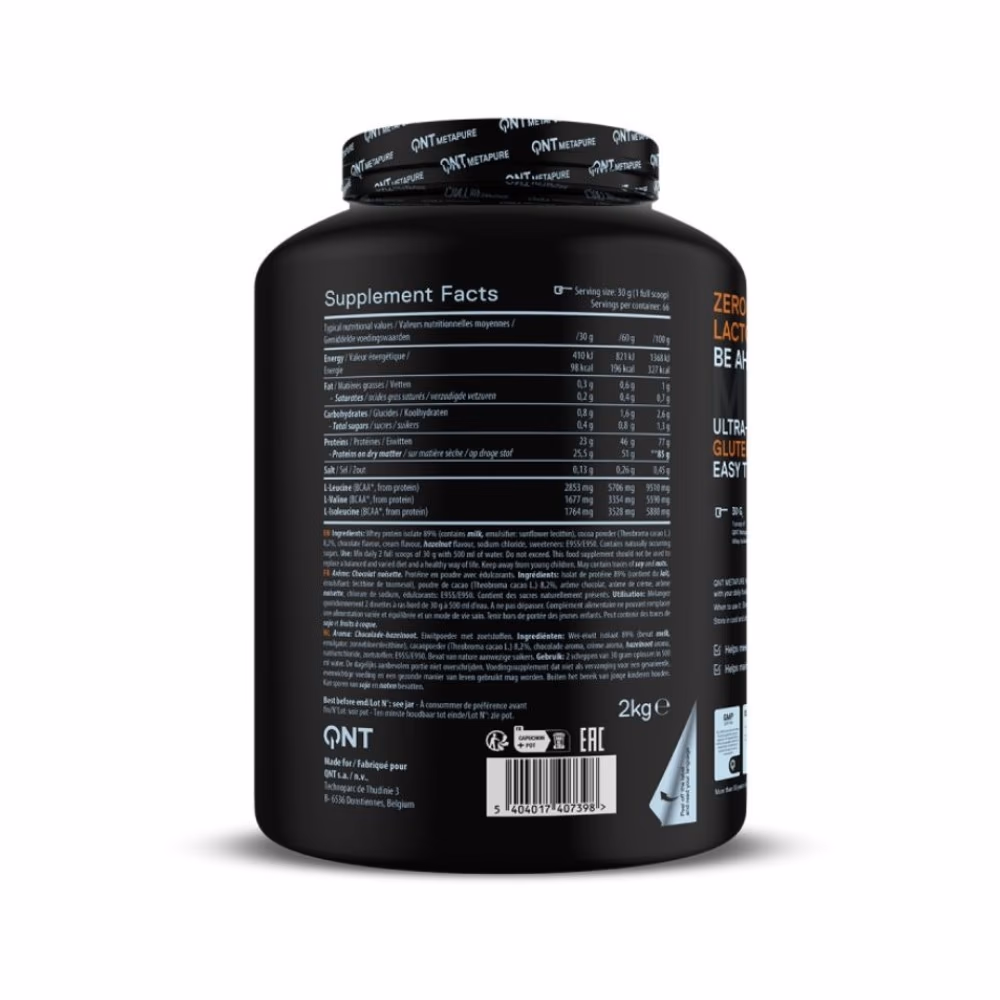 QNT Metapure Whey Isolate Chocolate Hazelnut 2kg 3