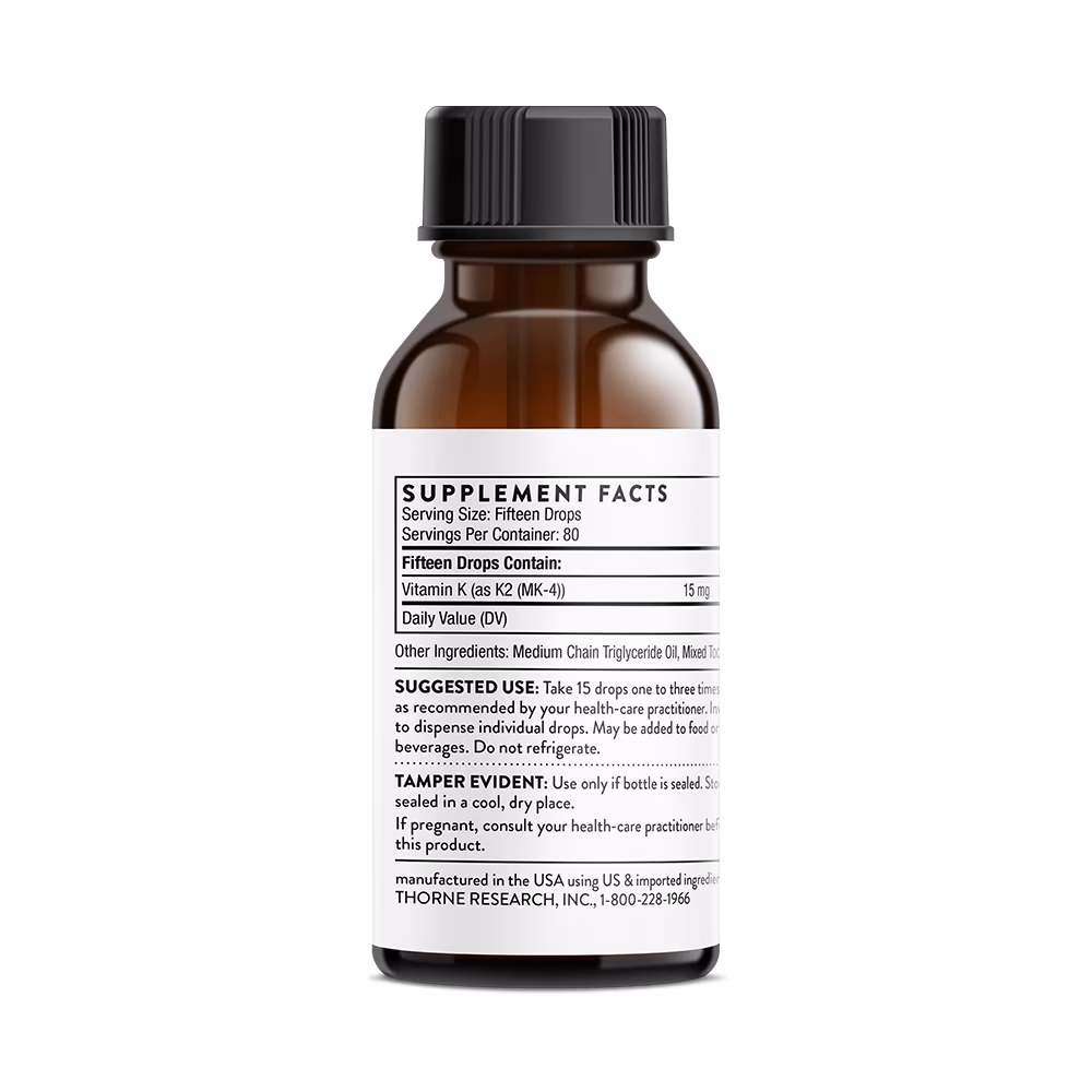 Thorne Vitamin K2 Liquid - 30ml 3