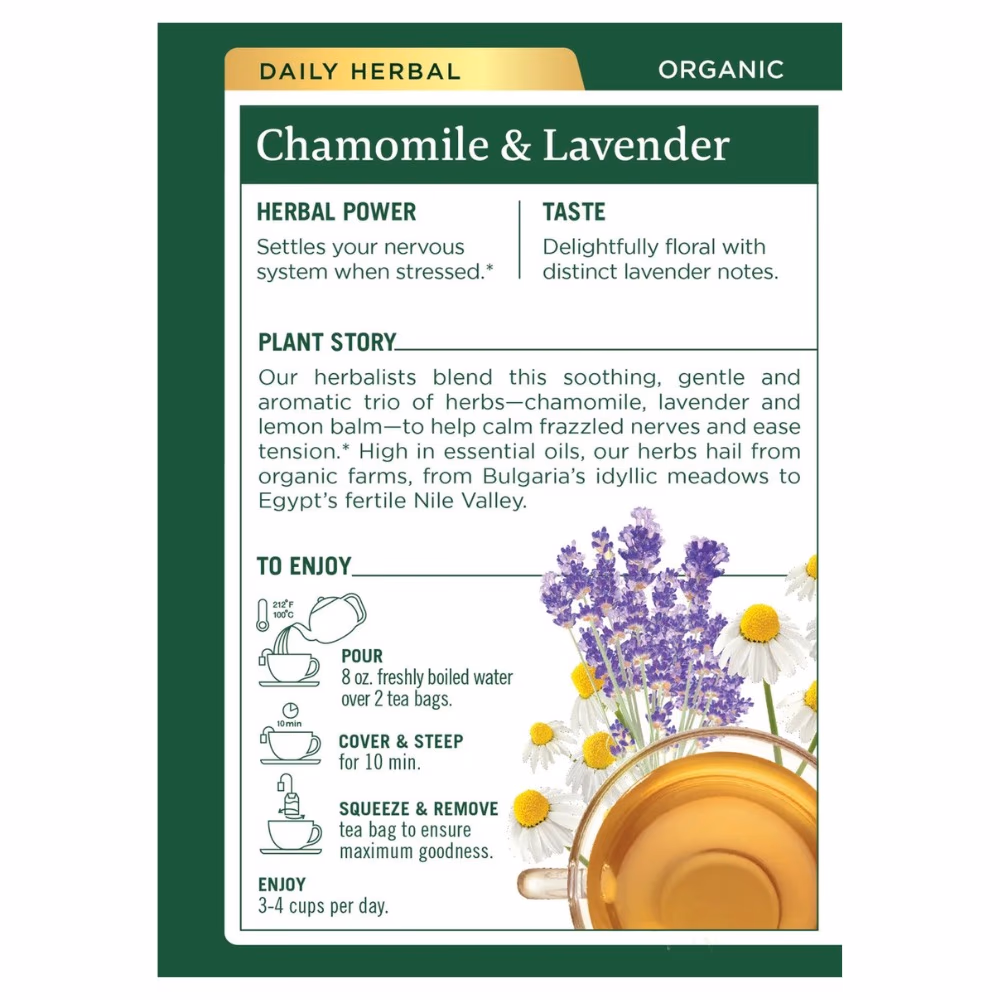 Traditional Medicinals Organic Chamomile & Lavender Tea Bags - 16s 2