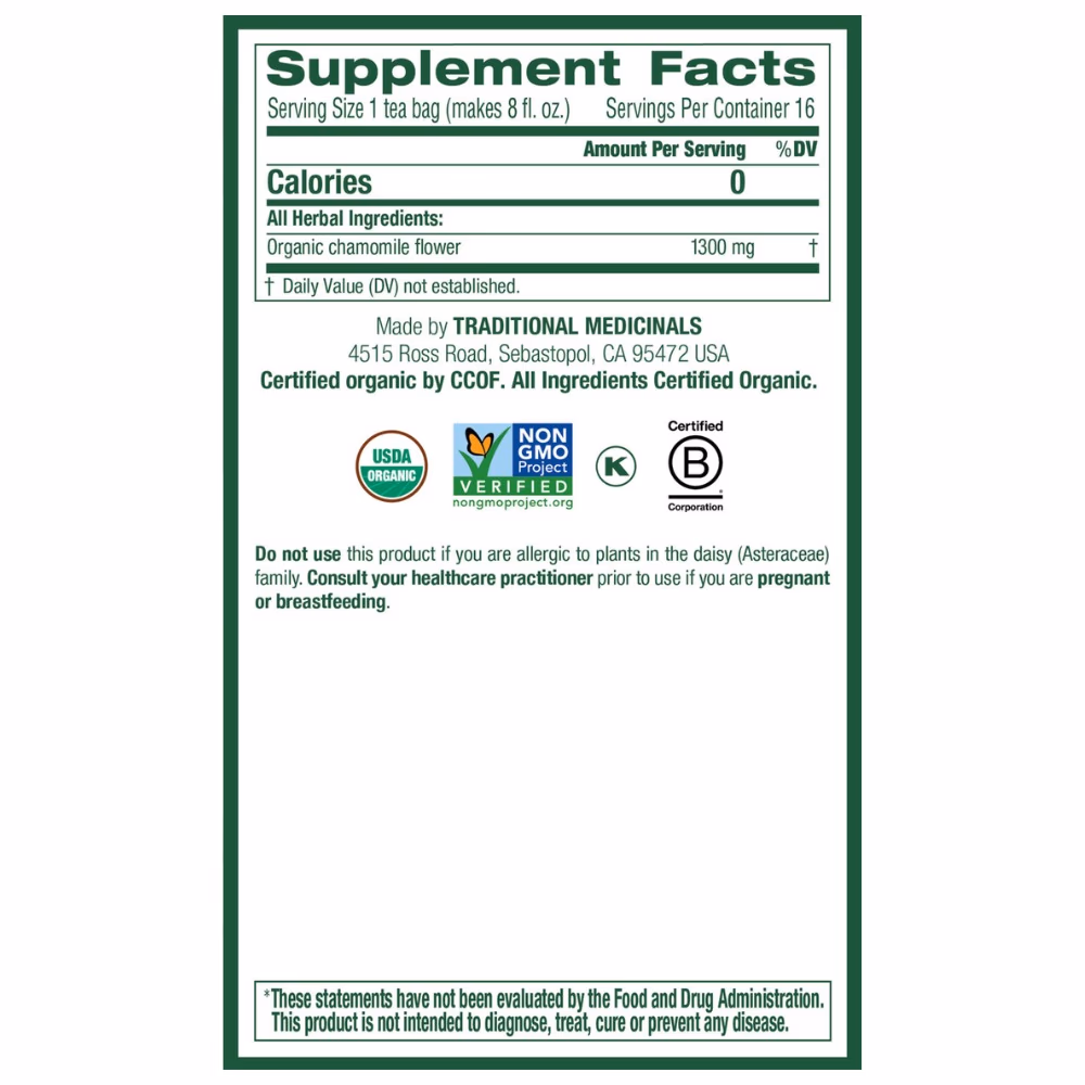Traditional Medicinals Organic Chamomile Tea Bag (20g) 2