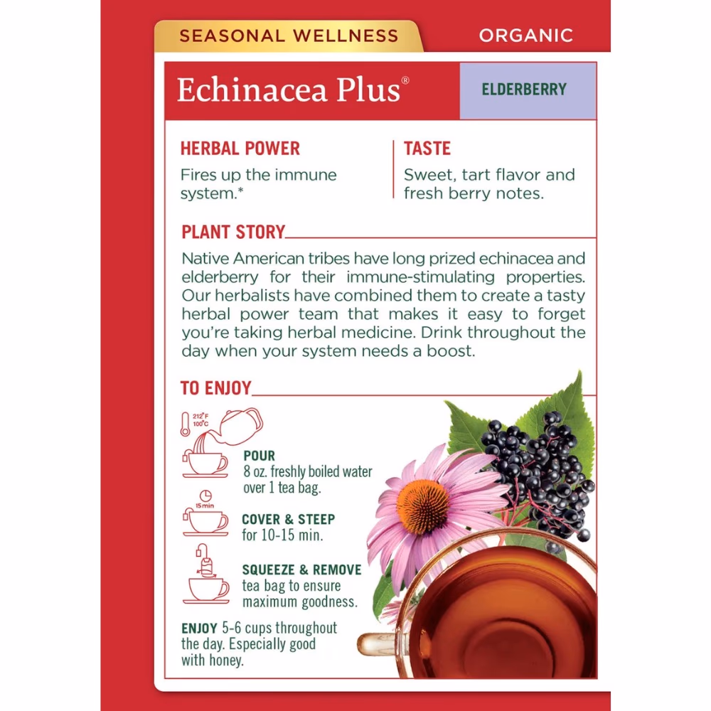 Traditional Organic Echinacea Plus Tea Bags - 16s 3