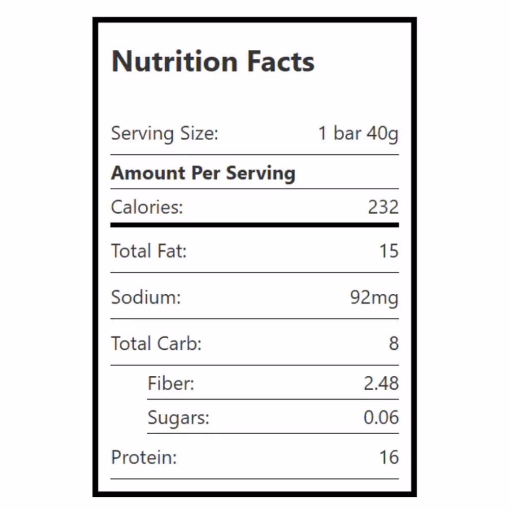 Choco Nafa Protein Bar Peanut Butter 40g – High-Protein Snack Bar with Peanut Butter Flavor 2