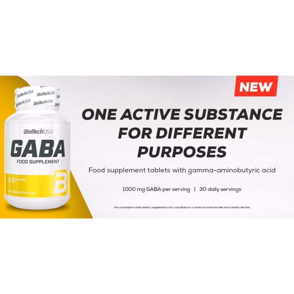 BioTechUSA GABA 1000mg 60 Capsules – Nervous System & Relaxation Support 5
