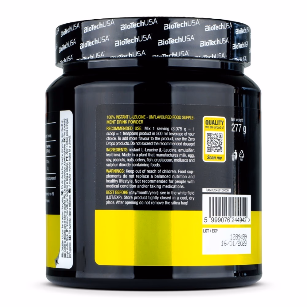 BioTechUSA Instant L-Leucine Powder Unflavoured 277g – Essential Amino Acid Supplement 3