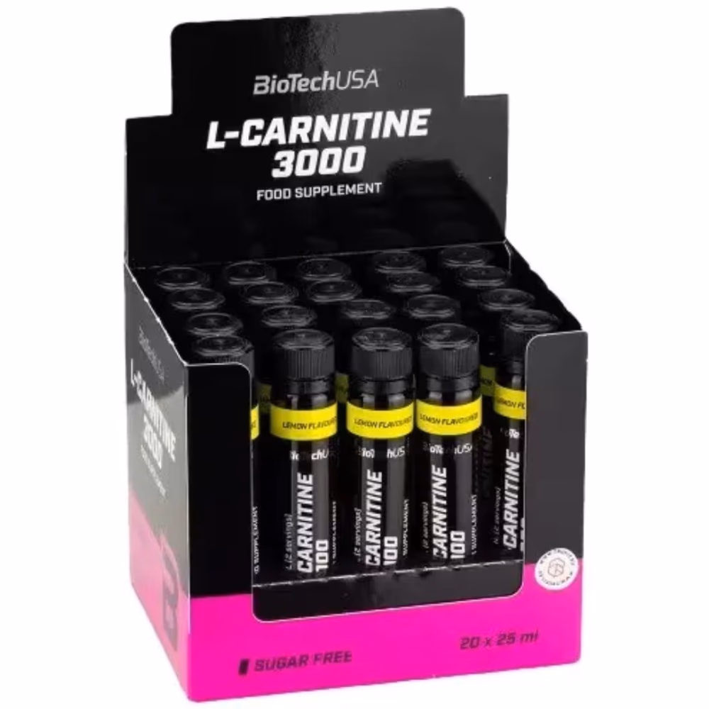 BioTechUSA L-Carnitine 3000 Lemon Shot 20s: Convenient High-Dose L-Carnitine for Fat Metabolism & Energy 2