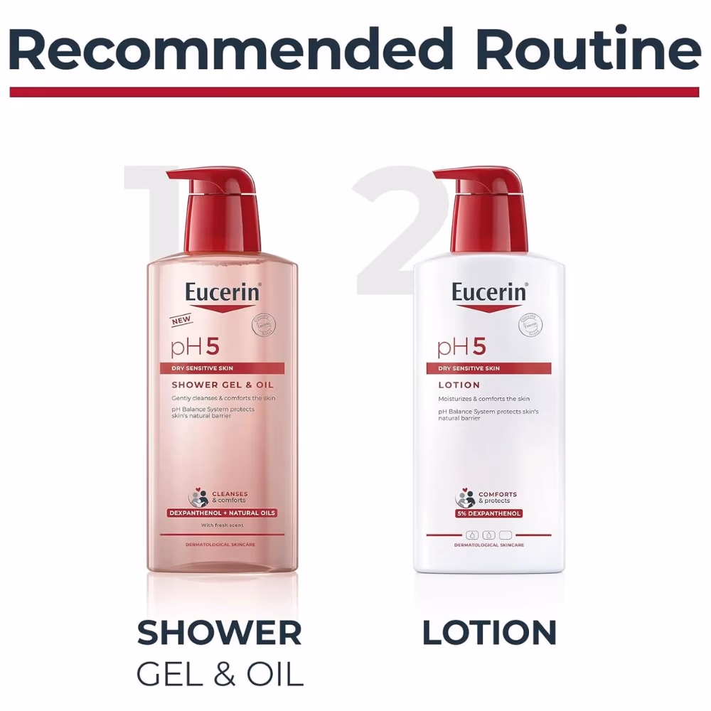 Eucerin pH5 Dry Skin Shower Gel & Oil 400ml 5