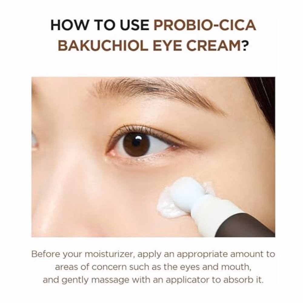 SKIN1004 Probio-CICA Bakuchiol Eye Cream 20ml - Gentle eye cream with bakuchiol and probio-cica to brighten, firm, and calm delicate skin. 2