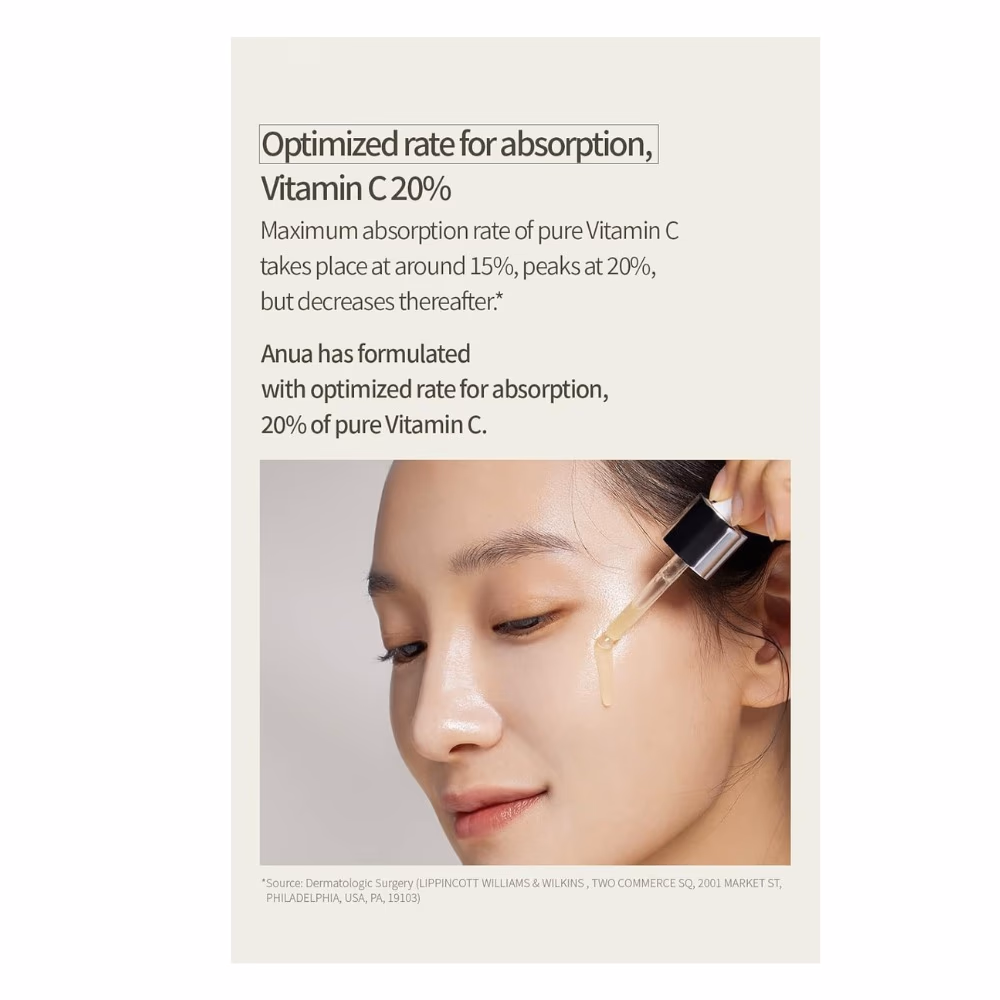 Anua 20% Green Lemon Vita C Blemish Serum 20ml - Vitamin C Serum With Green Lemon To Brighten And Fade Blemishes. 3