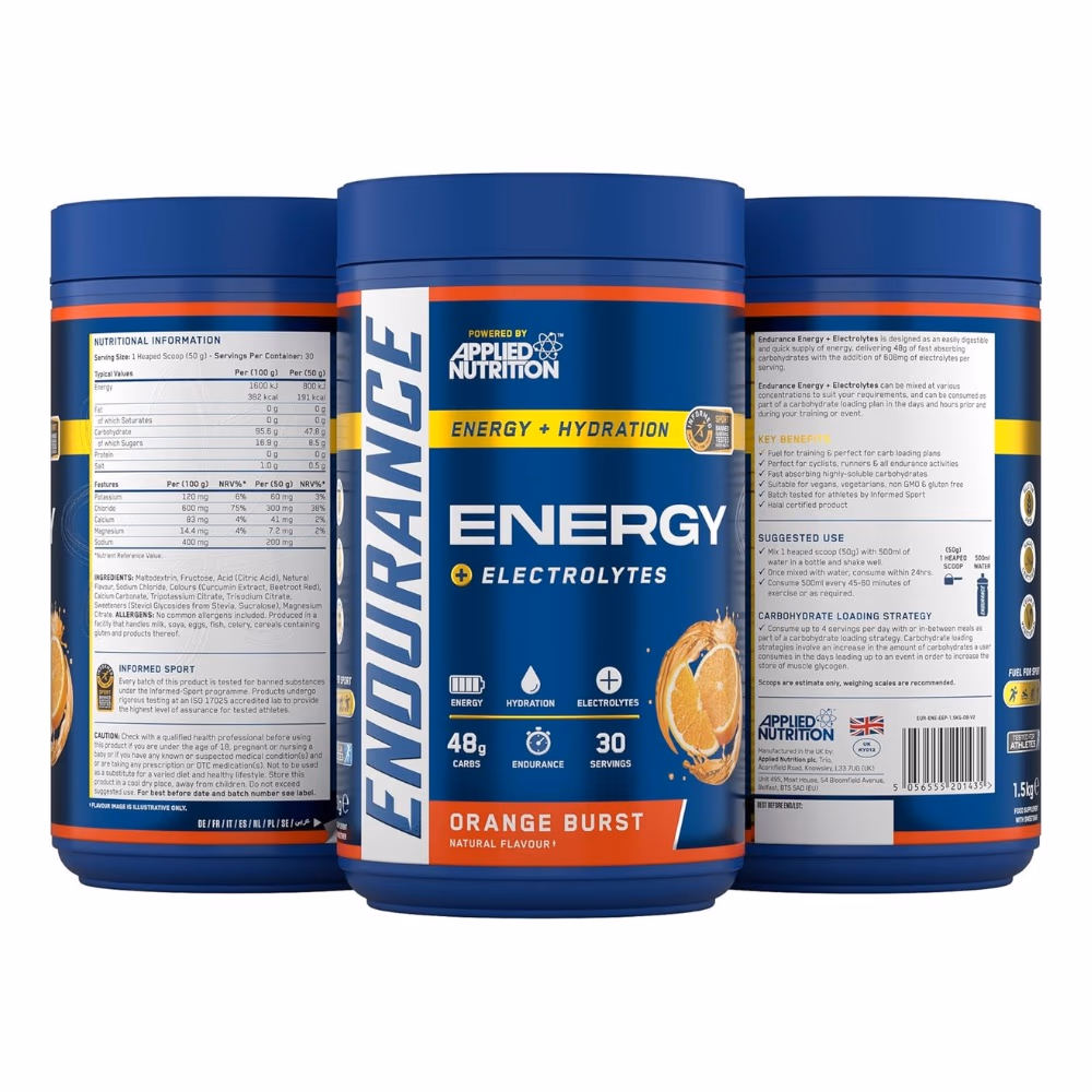 Applied Nutrition Energy + Hydration Powder Orange Burst 30 servings 4