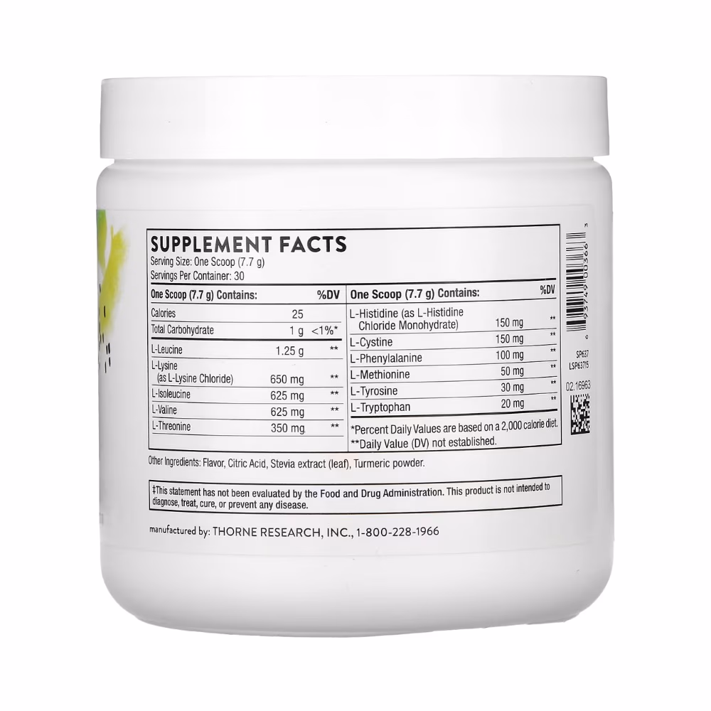 Thorne Amino Complex Powder Lemon 231g – Essential Amino Acid Supplement for Energy & Muscle Recovery 3