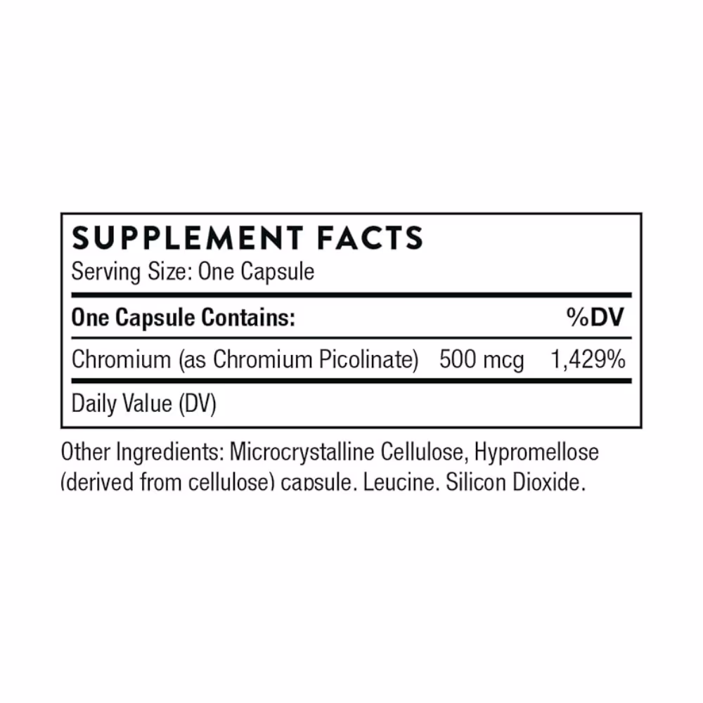 Thorne Chromium Picolinate 60 Capsules – Metabolic & Blood Sugar Support Supplement 2