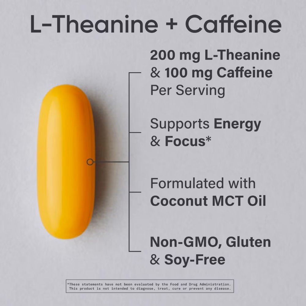SR L-Theanine + Caffeine Softgels (60 Count) 3