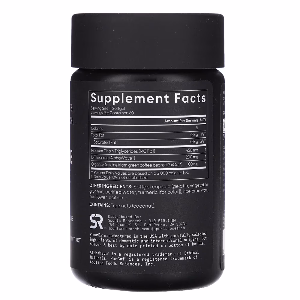 SR L-Theanine + Caffeine Softgels (60 Count) 2