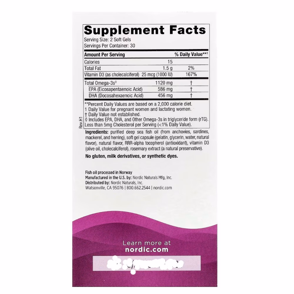 Nordic Postnatal Omega-3 Softgels (60 Count) 3