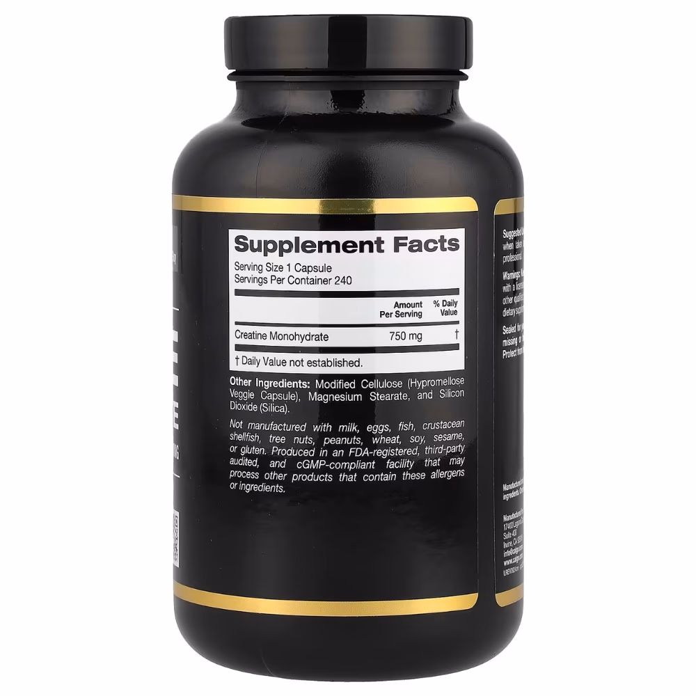 California Gold Sport Creatine Monohydrate Capsules (240 Count) 2