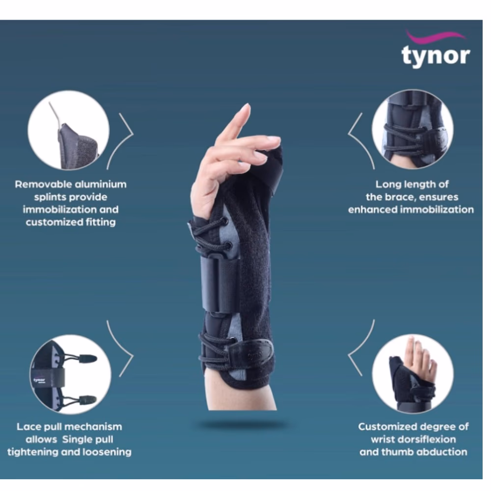 Tynor Wrist Splint With Thumb (M) 3