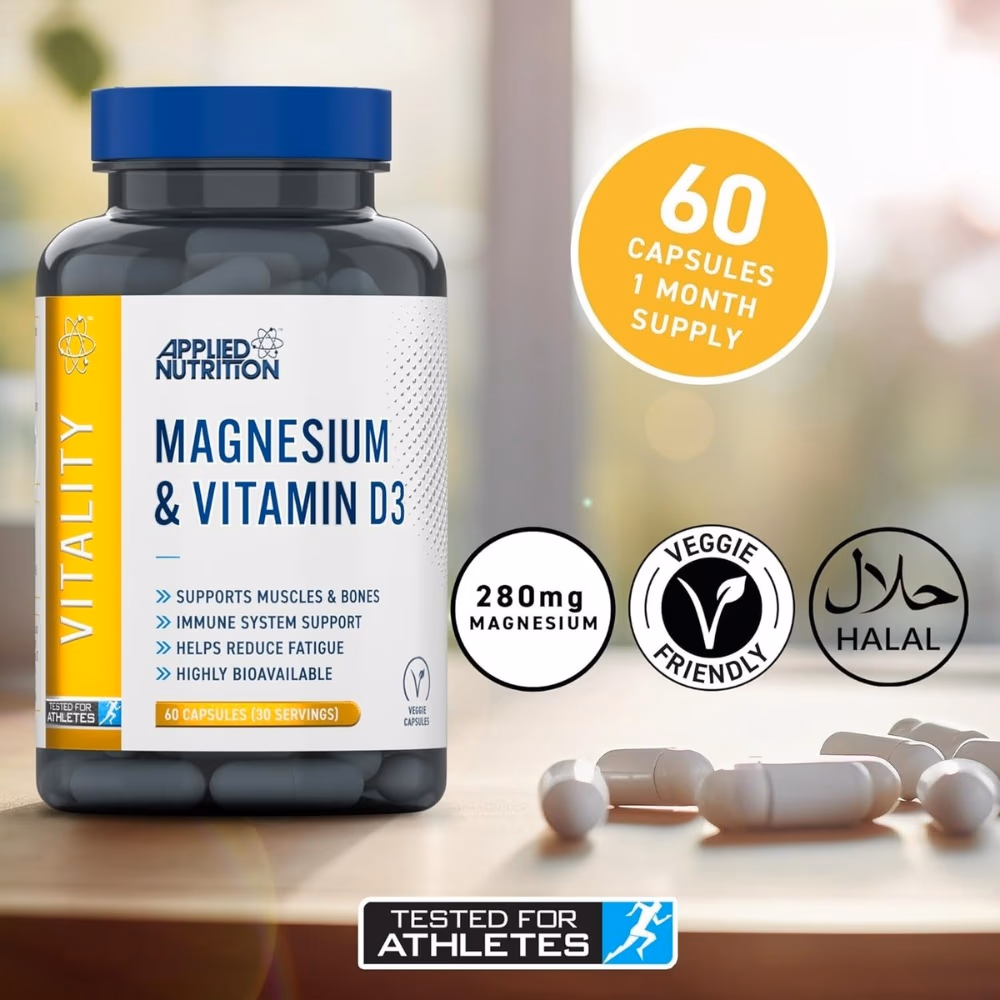 Applied Nutrition Magnesium & Vitamin D3 (60 Capsules) 4