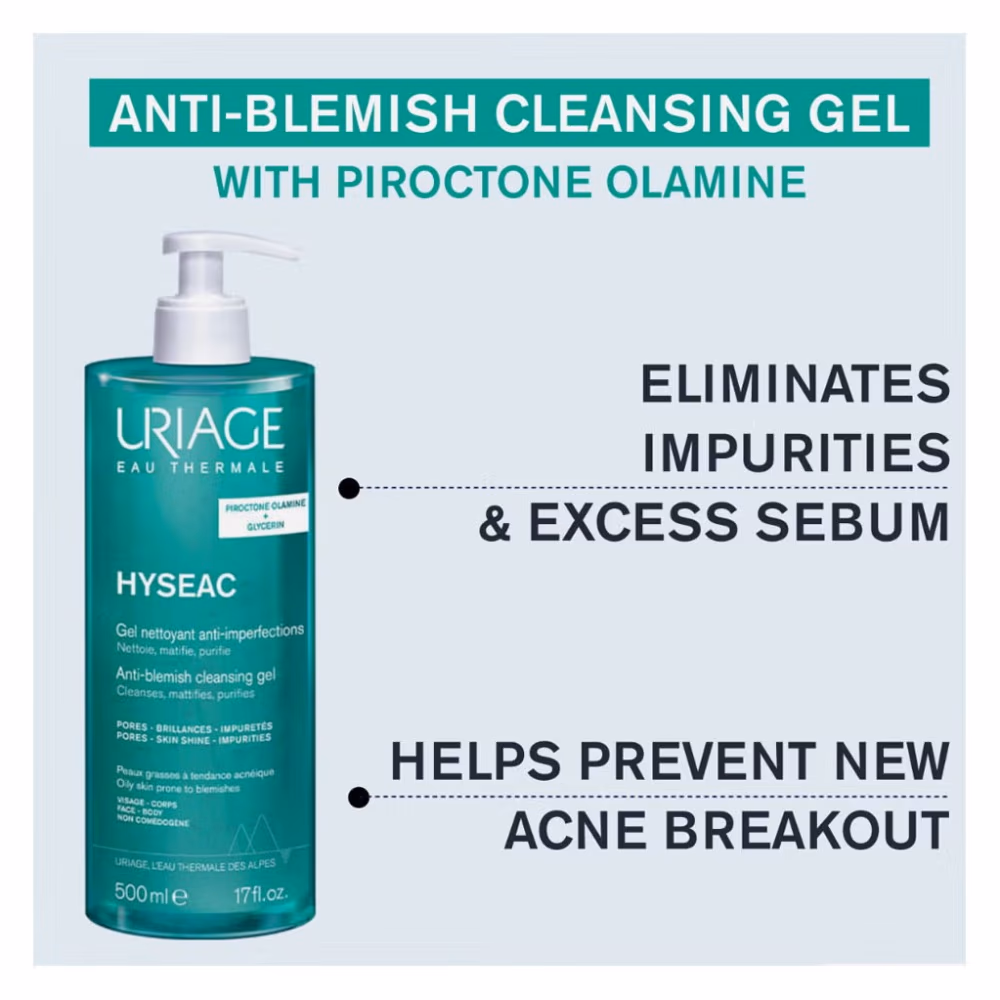 Uriage Hyseac Cleansing Gel 500ml 3