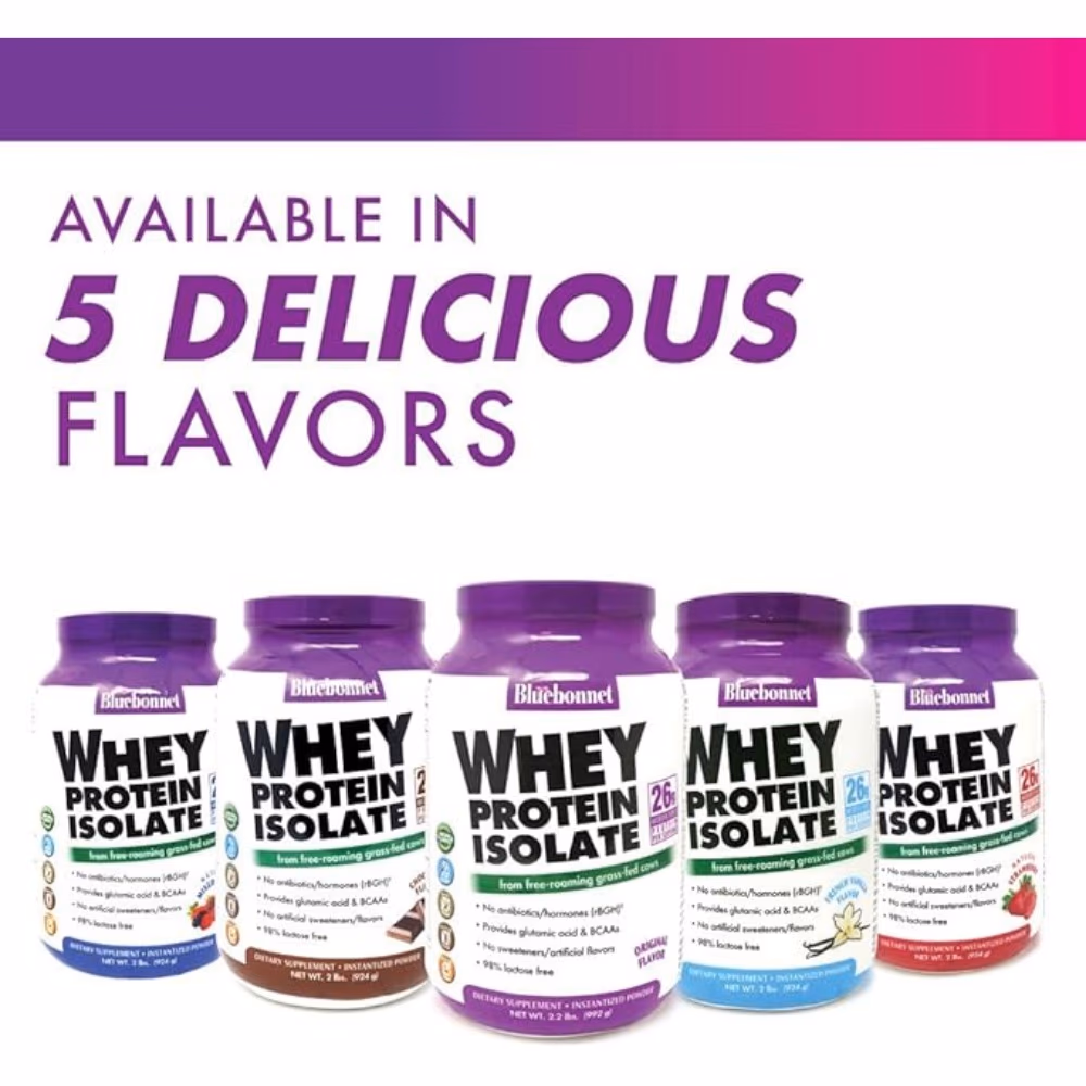 Bluebonnet Whey Protein Isolate 2lb Vanilla 5